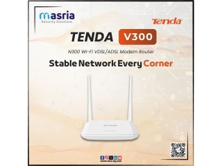 جهاز Tenda V300 بيقدملك 2 هوائي بقدرة 5dBi الى بتقلل بشكل كبير وجود نقاط شبكة